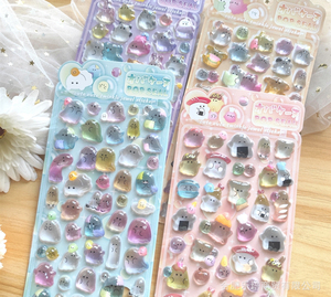 Pegatinas Tridimensionales de Cristal con Relieve Familiar 3D Youyou, Recompensa Educativa Hecha a Mano con Dibujos Animados para Niños, para Teléfonos Móviles - Product Image 3