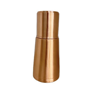 Premium Handcrafted Copper Nightstand Carafe 950ML Matte Finish Designer Bedside <b>Jar</b> with Inbuilt Cup Luxury Gift Set - Product Image 3