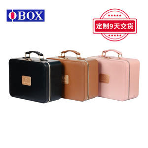 Organizador de maquillaje Qi Hui color marrón Maillard con espejo y cajones para almacenamiento de cosméticos, uso doméstico, primavera 2024 - Product Image 5