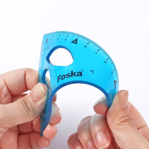 Regla de Doble Escala de 15 cm / 6 Pulgadas, Flexible, con Regla Recta 30 ° Regla Triangular y 180° °   Transportador para Medir Objetos Circulares - Product Image 5