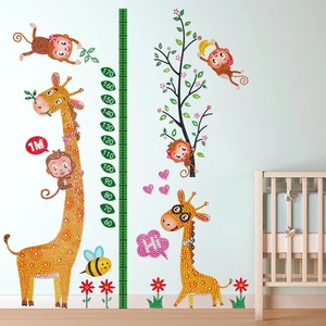 R-ST001-007 enfants jouet éducatif hauteur tableau de croissance autocollant mural 5D diamant peinture <span class=keywords><strong>Animal</strong></span> gemme autocollant en plastique - Product Image 4