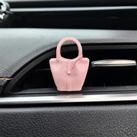 Diffuseur d'arômes pour voiture en forme d'ours avec nœud violet, diffuseur de parfum pour grille d'aération de voiture, ornement en pierre, diffuseur d'air pour voiture