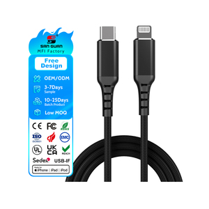 <span class=keywords><strong>Cable</strong></span> USB C a <span class=keywords><strong>Lightning</strong></span> con Certificación MFi, <span class=keywords><strong>Carga</strong></span> Rápida PD <span class=keywords><strong>de</strong></span> 18W, Chip C94 Original, Trenzado <span class=keywords><strong>de</strong></span> Nailon para Apple iPhone iPad - Product Image 1