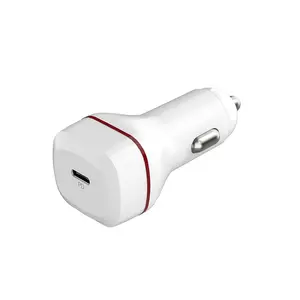 PD20W Fast Charging OEM White Singe PD Port Portable Factory Direct Car Charger for iphone 12 13