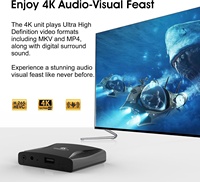 Reproductor Multimedia 8K Ultra HD en Formato USB para Señalización Digital AV, Reproducción Automática en Bucle Infinito H454, Audio y Vídeos sin Pérdidas, Música