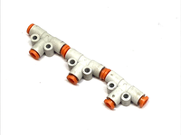 Kq2t03-00a Tee Fitting 5/32" Push-in Tube Paket 3 buah, Baru, Asli, Tersedia, dengan Garansi Satu Tahun.
