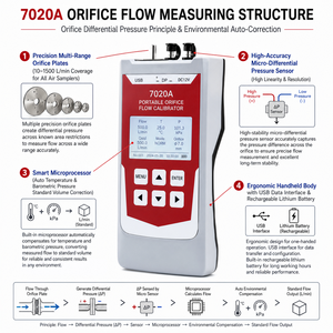 <span class=keywords><strong>Calibratore</strong></span> di Flusso Gas Portatile Multi-Range 7020A per Strumenti di Campionamento e Calibrazione per il Monitoraggio Ambientale - Product Image 2