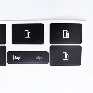 Autocollants de fenêtre Audi A4 2004-2008, rectangulaires noirs en PVC, adhésifs statiques, motif automobile - Product Image 1