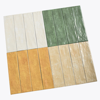 Moderne Retro-Feuerziegel-Matte Handgefertigte Keramikfliesen 75x300mm Antibakteriell Verschleißfest Vintage Distressed-Textur für