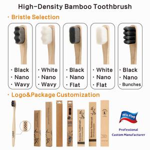 Cepillo de Dientes de Bambú Ecológico con Mango de Calabaza, Cerdas Nano Súper Suaves, Caja Kraft, para Supermercados, Regalo, ODM OEM - Product Image 2