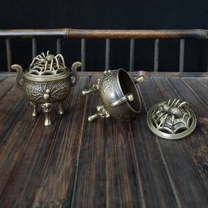 Brûleur d'encens en forme d'araignée personnalisé, porte-encens à design gratuit, artisanat en métal et cadeaux, accessoires d'aromathérapie pour la salle de yoga/thé/méditation - Product Image 6