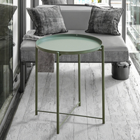 KINNO Table d'appoint ronde créative en fer Design moderne Table de chevet basse pour la maison, mini meubles de salon d'angle
