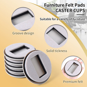 Đồ Nội Thất Sliders Tái Sử Dụng Vòng Movers Nhựa Movers Giá Trị Gói <span class=keywords><strong>Felt</strong></span> <span class=keywords><strong>Pads</strong></span> Đối Với Thảm - Product Image 5
