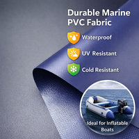 Tissu PVC haute résistance, thermosoudable, 1000D Ripstop, enduit, anti-UV, résistant à l'eau, pour applications de bateaux pneumatiques marins