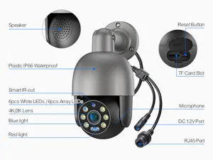 32-Kanal-NVR-Kamera 4K 8Mp Poe-Kamerasystem 32-teiliges PTZ-Dome-Nachtsicht-Überwachungs kit für den Außenbereich