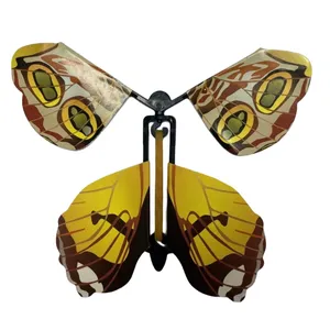 新品销售纸 + 塑料 + 橡皮筋魔术卷轴蝴蝶玩具强力橡胶蝴蝶飞蝶