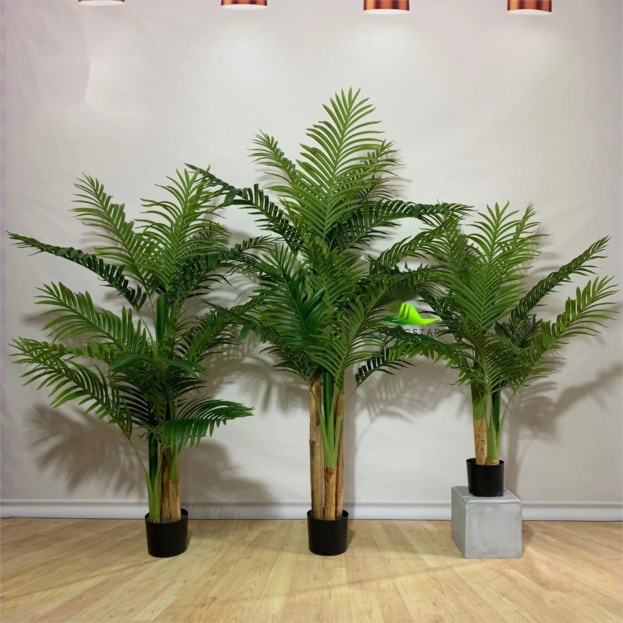 Palmier Areca artificiel 5 pieds de hauteur Plantes tropicales Feuilles et troncs de palmier réalistes