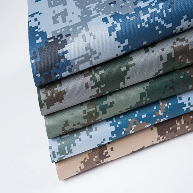600D PVC reinforced camo fabric digital printing Oxford crease free spot supply