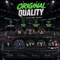 Nouvelles Casquettes Vintage Broderie 3D Personnalisées Vides de Qualité Supérieure, Casquettes de Baseball et Football Courbées Ajustables Snapback 59 Original