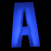 Lettres en acrylique lumineuses LED en gros, personnalisées, grandes lettres 3D en plastique acrylique, éclairage intérieur, lampe de bureau et veilleuse, produits rotomoulés