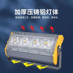 ไฟสปอร์ตไลท์ LED 4 ชิป COB ตัวเรือนอะลูมิเนียม ให้แสงกว้าง ติดตั้งบนพื้นผิว สำหรับใช้งานภายนอกอาคาร - Product Image 4