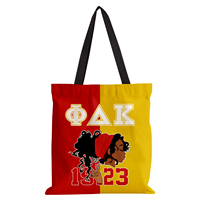 Tas Tote Sorority Nasional Phi Delta Kappas Tas Kanvas NSPDK Hadiah Merchandise Sorority Tas Belanja Dapat Digunakan Kembali Tas Tangan Perjalanan