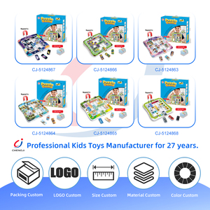 Juego de Rompecabezas Magnético Chengji para Actividades de Aprendizaje Temprano, Juguete Educativo de Estacionamiento con Tarjetas Coloridas - Product Image 4