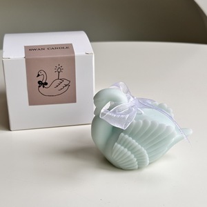 Candela Profumata 3D a Forma di Cigno con Fiocco in Nastro, Elegante Candela Aromaterapica in Cera di Soia per Matrimoni, Decorazioni per la Casa e Regali - Product Image 5