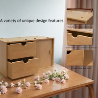 Ensemble de bureau compact en bois avec tiroir de rangement pour cosmétiques 30x15x15 cm pour le rangement et l'organisation à domicile