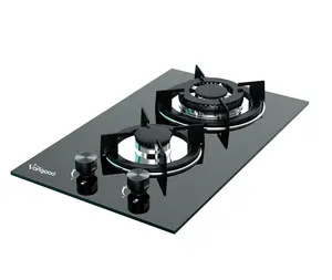 Áp Suất Thấp Tự Động Lật Bếp <span class=keywords><strong>Gas</strong></span> 2 Burner Tấm Nóng Đôi Burner Được Xây Dựng Trong <span class=keywords><strong>Gas</strong></span> Hob Cocina Một Khí - Product Image 1