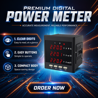 Panel Mounted LED MultiFunctional Three Phase Modbus Power Meter Digital Akurasi 0.5s