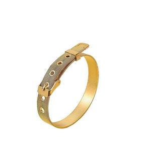 Pulsera de malla de acero inoxidable, correa de reloj ajustable, brazalete para hombres y mujeres, accesorio de joyería - Product Image 2