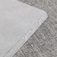 Vente en gros A5 A6 Boîte à dossiers étanche en PVC transparent Sac à documents Pochettes à fermeture éclair avec fermeture éclair et trous pour anneaux