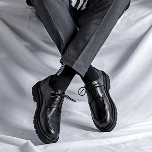 รองเท้าหนังแท้ผู้ชายแฟชั่นปี 2026 ทรง Chunky เพิ่มความสูง เหมาะสำหรับชุดสูทธุรกิจ รองเท้าอ็อกซ์ฟอร์ด รองเท้าทำงานหนังสำหรับผู้ชาย - Product Image 2