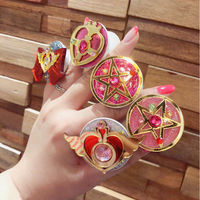 Soporte de Dedo para Teléfono Personalizado con Purpurina Brillante de SAILOR Moon, Regalo Promocional, Flexible, Portátil, Ajustable, a Prueba de Fugas