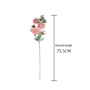 Flores de Peonía Artificiales Realistas y Suaves para Bodas y Celebraciones, Plantas Verdes al por Mayor, Estilo Floravital INS - Product Image 4