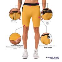 Shorts de compression athlétiques pour hommes, légers, extensibles dans les 4 sens, avec logo personnalisé, en maille unie, avec cordon de serrage, pour la gym et le fitness