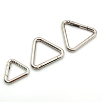 Mousqueton triangulaire en alliage de zinc 20/25/32/37 mm avec ressort, anneau porte-clés, boucle à clip pour accessoires de sac et porte-clés DIY