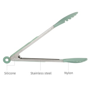 <span class=keywords><strong>Pince</strong></span> de cuisine en acier inoxydable en forme de dumpling, petite quantité minimale de commande, avec poignée confortable en nylon pour la cuisine domestique et la restauration - Product Image 4