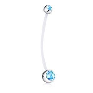 Élégant Maternité <span class=keywords><strong>Nombril</strong></span> Anneau Long Doux Acrylique Double Perceuse Corps <span class=keywords><strong>Piercing</strong></span> Bijoux pour Tous Les Jours Partie Porter ou Mariages - Product Image 5