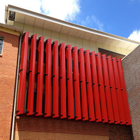 Panneaux de persiennes en aluminium sur mesure de 150 mm, 200 mm, 300 mm, revêtement en poudre, persiennes extérieures
