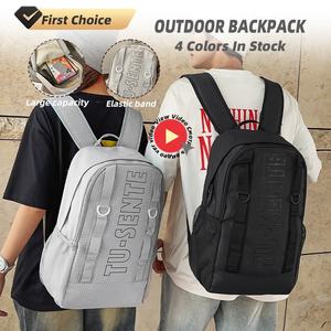 Logo personnalisé Mochila <span class=keywords><strong>4</strong></span> couleurs grande capacité imperméable en nylon à carreaux tissu extérieur randonnée étudiant sacs à dos pour garçon fille - Product Image 1