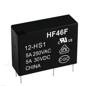 Relé HF46F 5-HS1 HF46F 12-HS1 HF46F 24-HS1 HF46F-5-HS1 HF46F-12-HS1 HF46F-24-HS1 4Pin 5V 12V 24V 5A DIP4 novo