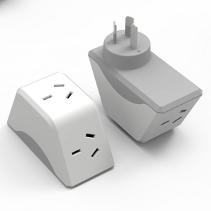 3 outlet AC 2400W adaptor perjalanan, Extender Multi steker 240V aplikasi industri IP21 berperingkat 10A - Product Image 2