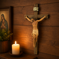 Résine jésus christ crucifix croix catholiques pour La Maison chapelle décoration