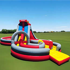 Madness Challenge Inflables Carrera de obstáculos Carnaval Juegos deportivos Paseo Figura 8 Carrera de obstáculos para niños y adultos - Product Image 5