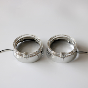 Meilleures ventes : Cache-lentilles de projecteur de phare automobile de 3 pouces avec anneaux LED Angel Eyes, universels pour la rénovation - Product Image 1