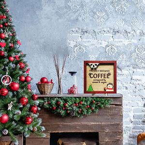 Christmas <b>party</b> <b>decorations</b> and props, including wooden Christmas coffee sign ornaments and <b>table</b> <b>decorations</b>. - Product Image 4