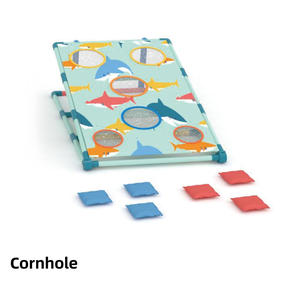 Jeu de lancer 2-en-1 pour la plage, la pelouse, le jardin, le camping : jeu de Cornhole et de Ladder Ball pour les familles, les adultes et les enfants - Product Image 3