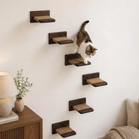 Étagère murale pour chat, étagère murale en bois pour chat, perchoir mural pour chat, marchepied mural pour chat avec sisal